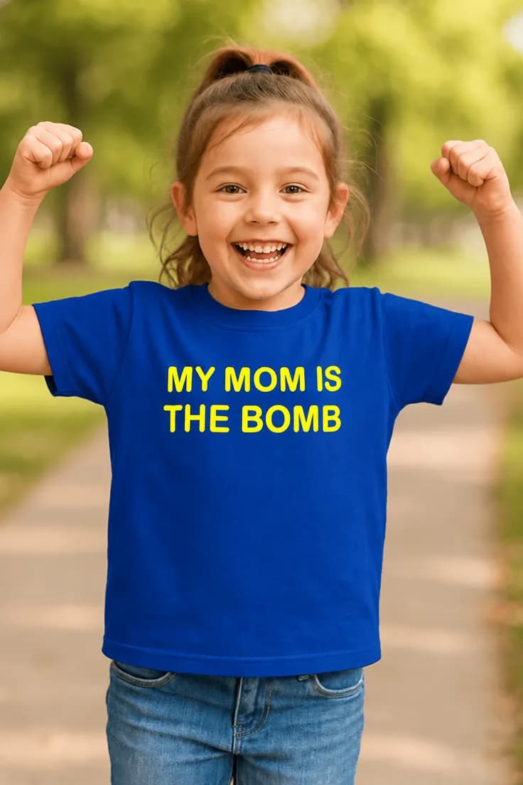 Børne t-shirt mor er bomben