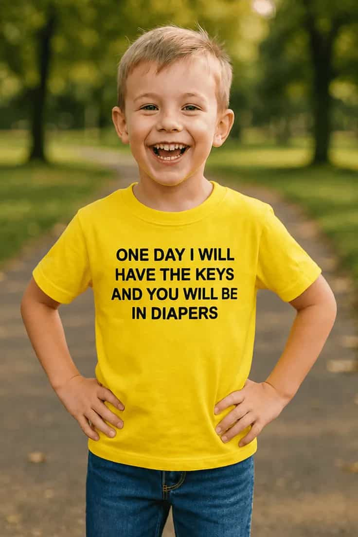 Børne t-shirt Nøgler og bleer