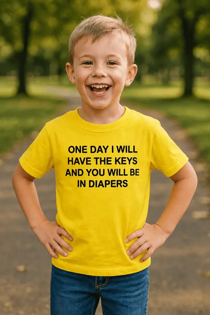 Børne t-shirt Nøgler og bleer