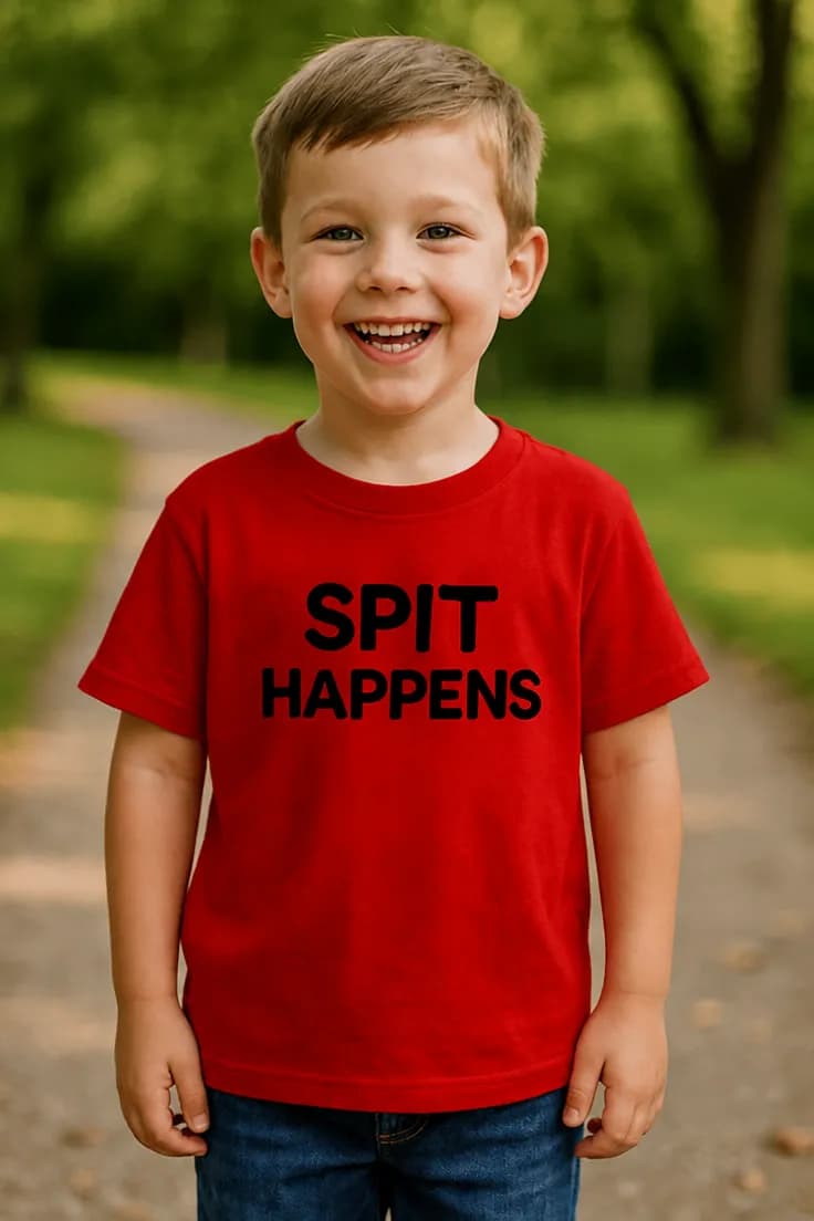 Børne t-shirt Spit happens
