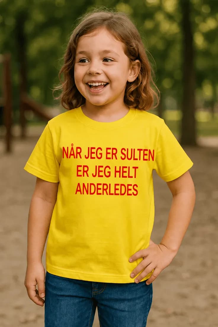 Børne t-shirt Sulten og helt anderledes