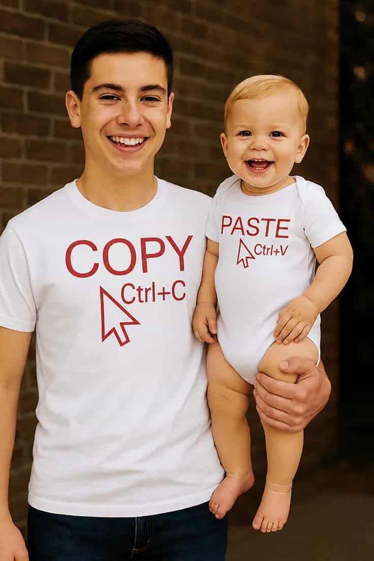 Baby-body copy paste sæt – COPY Ctrl+C PASTE Actr Ctrl+V
