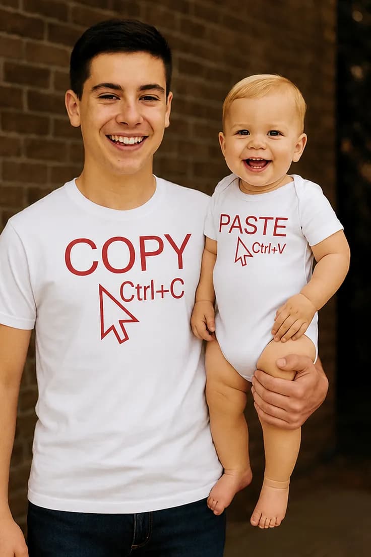 Baby-body copy paste sæt – COPY Ctrl+C PASTE Actr Ctrl+V