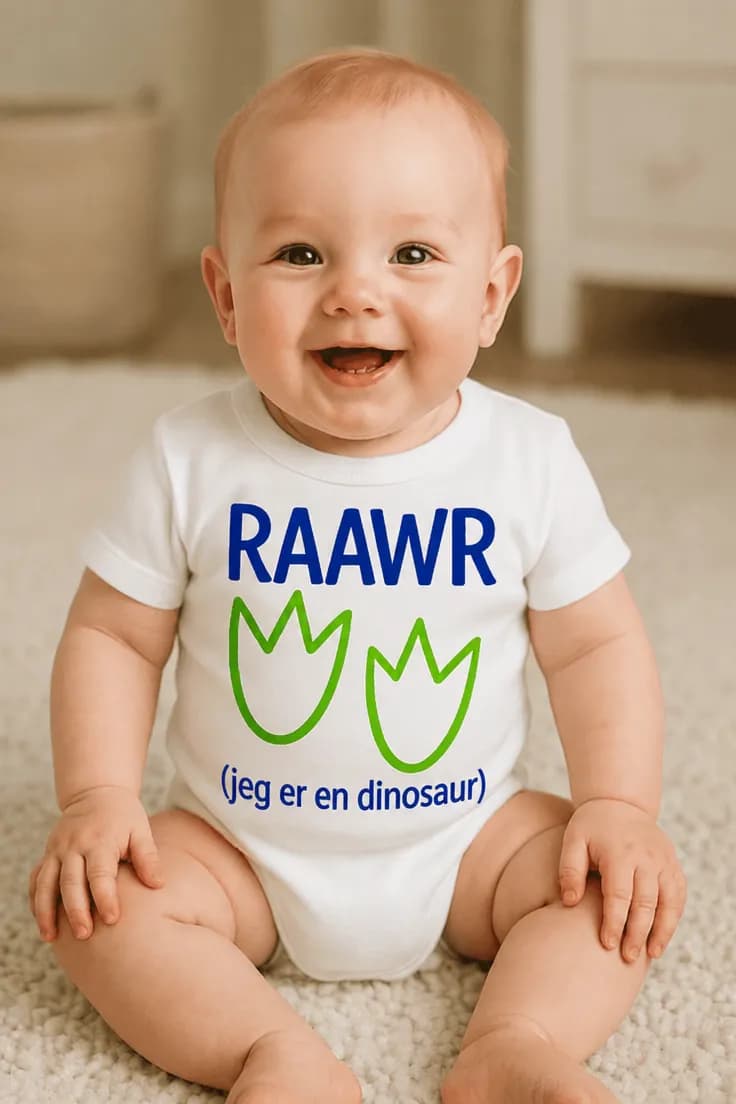 Baby-body Dinosaur - RAAWR (jeg er en dinosaur)