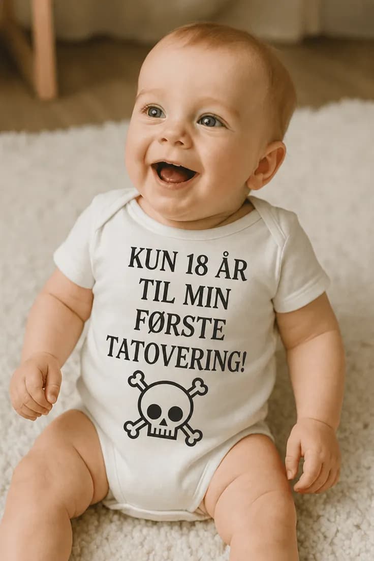 Baby-body Første tatovering - KUN 18 ÅR