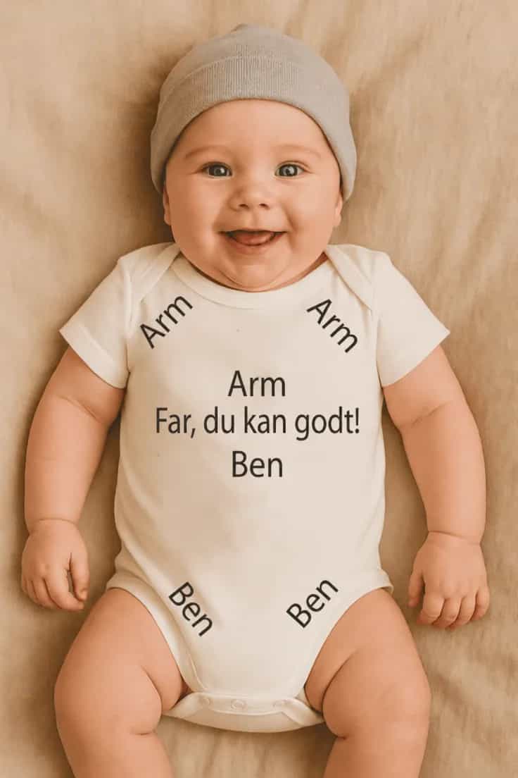 Baby-body Far du kan godt – Arm Far, du kan godt!