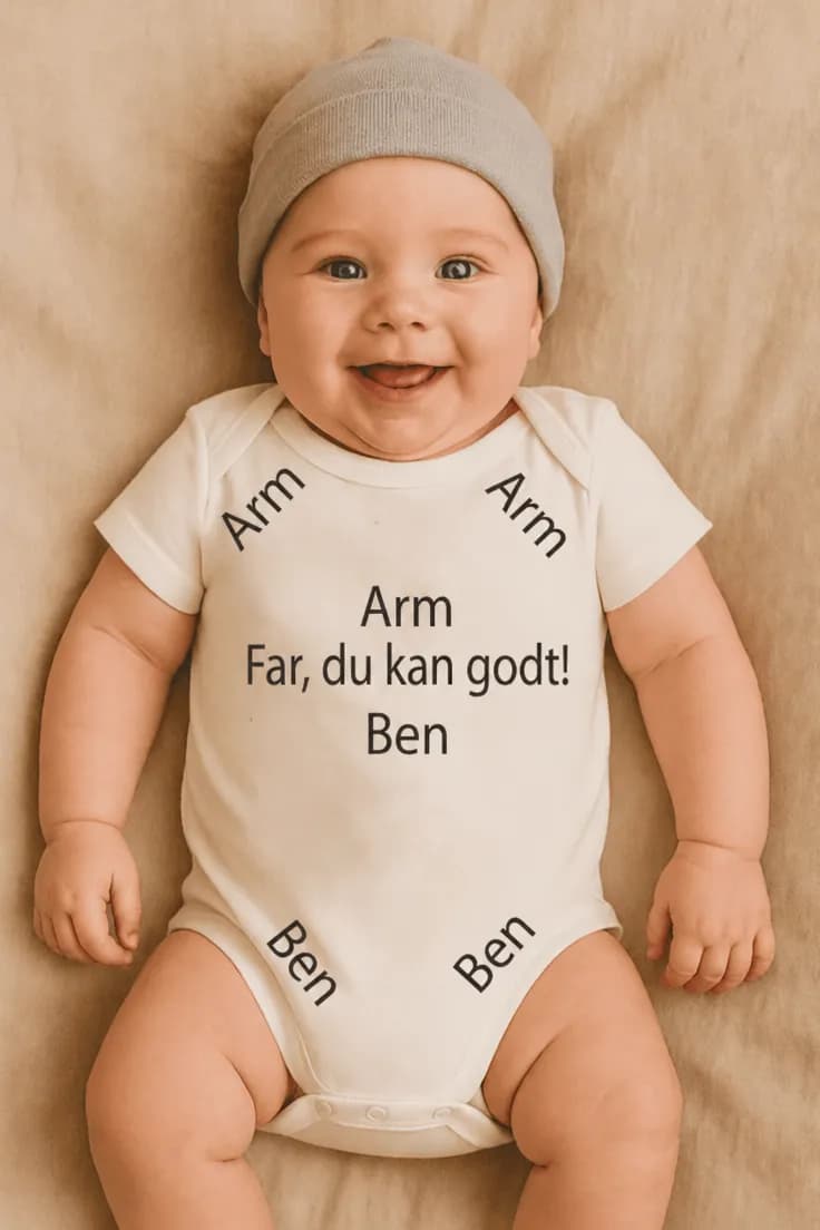 Baby-body Far du kan godt – Arm Far, du kan godt!