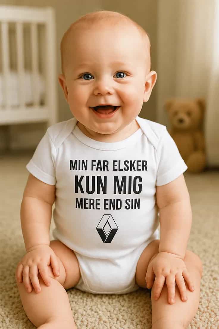 Baby-body Far elsker mig mest med ønsket bilmærke