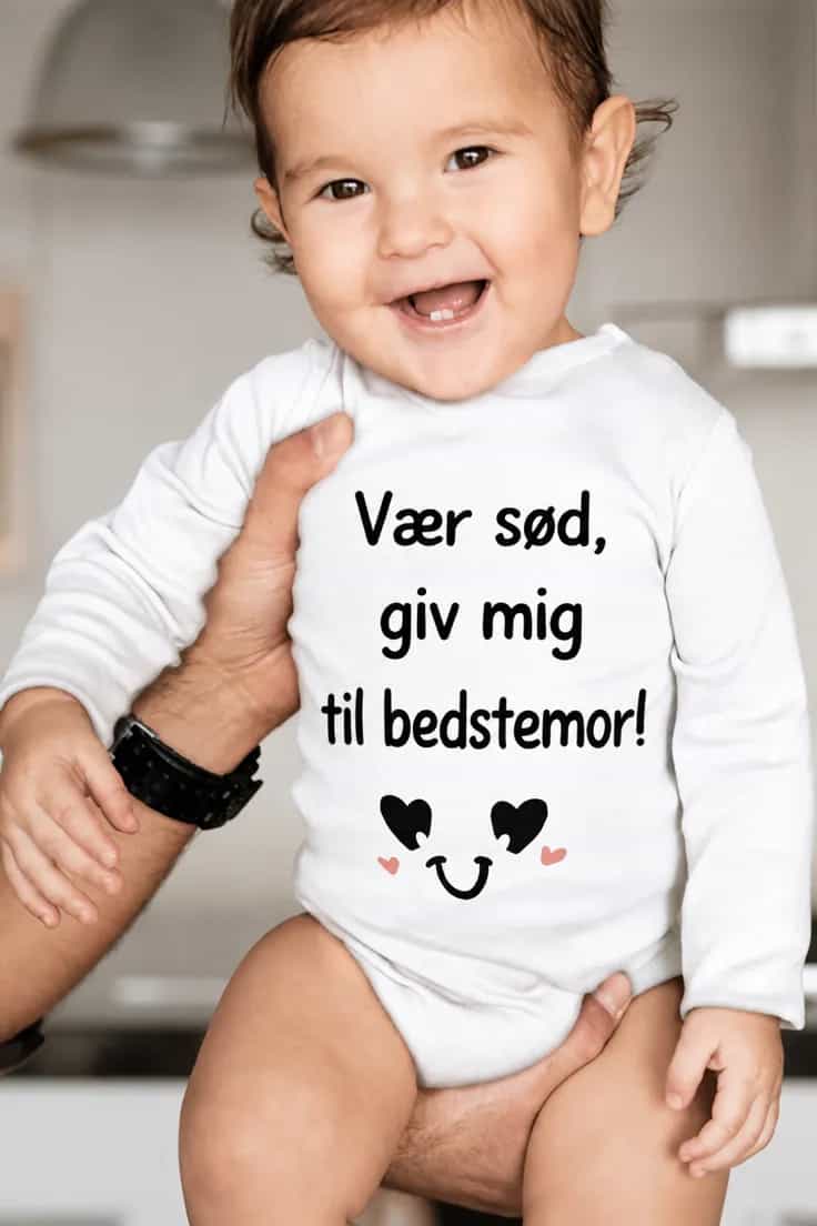 Baby-body Giv mig til bedstemor med ønsket navn