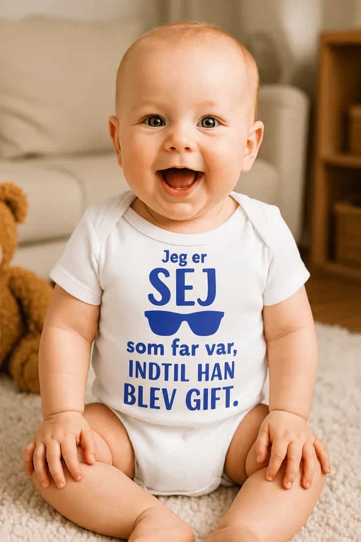 Baby-body Jeg er sej – Jeg er SEJ som far var,