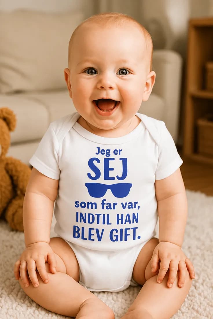 Baby-body Jeg er sej – Jeg er SEJ som far var,