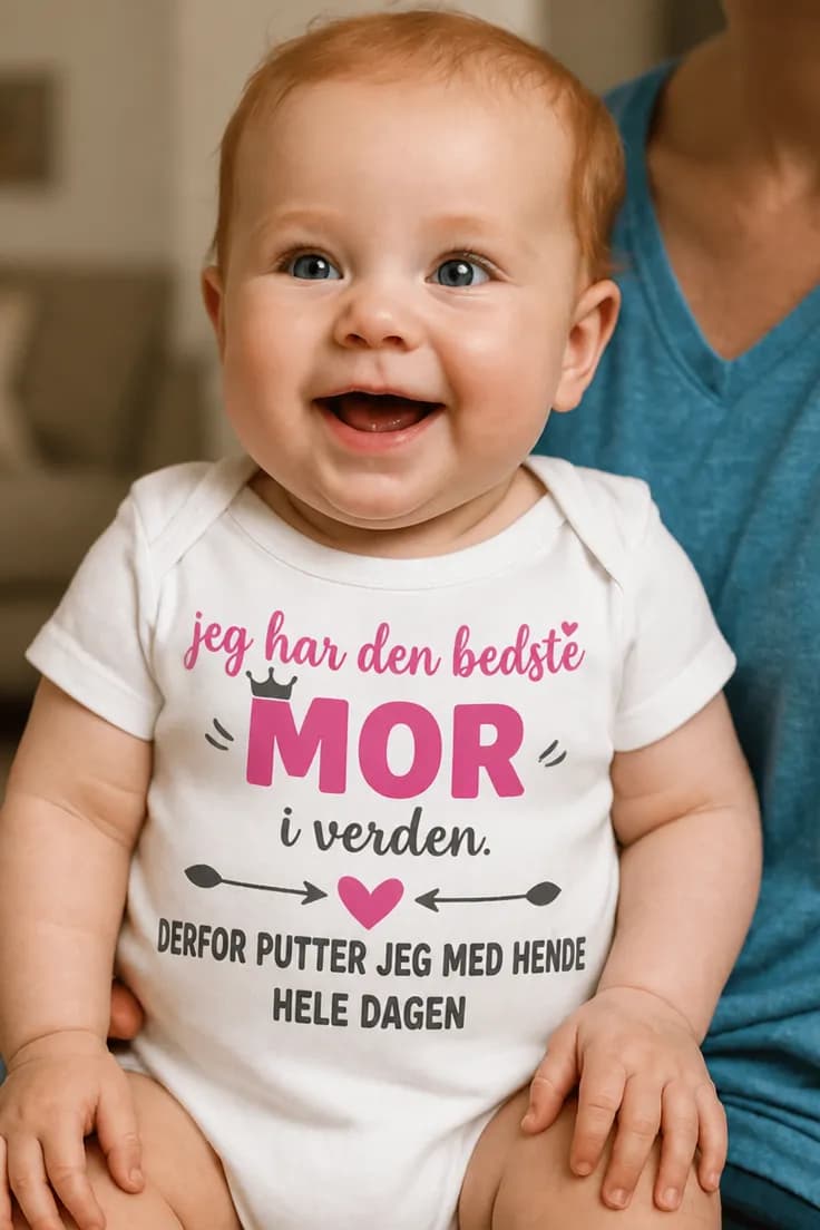 Baby-body Putte med mor – jeg har den bedste MOR