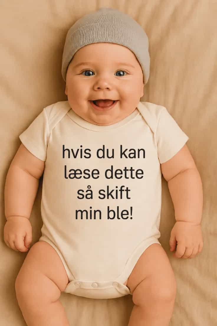 Baby-body skift min ble - hvis du kan læse dette