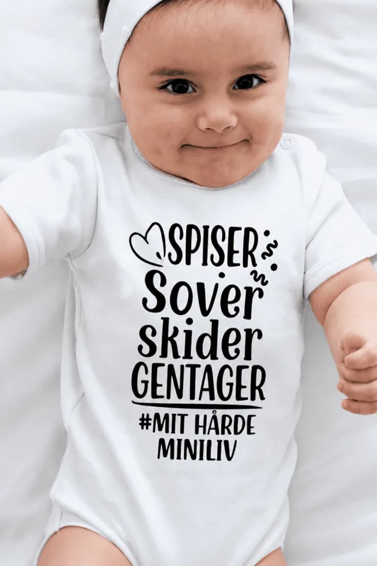 Baby-body Spiser sover skider gentager