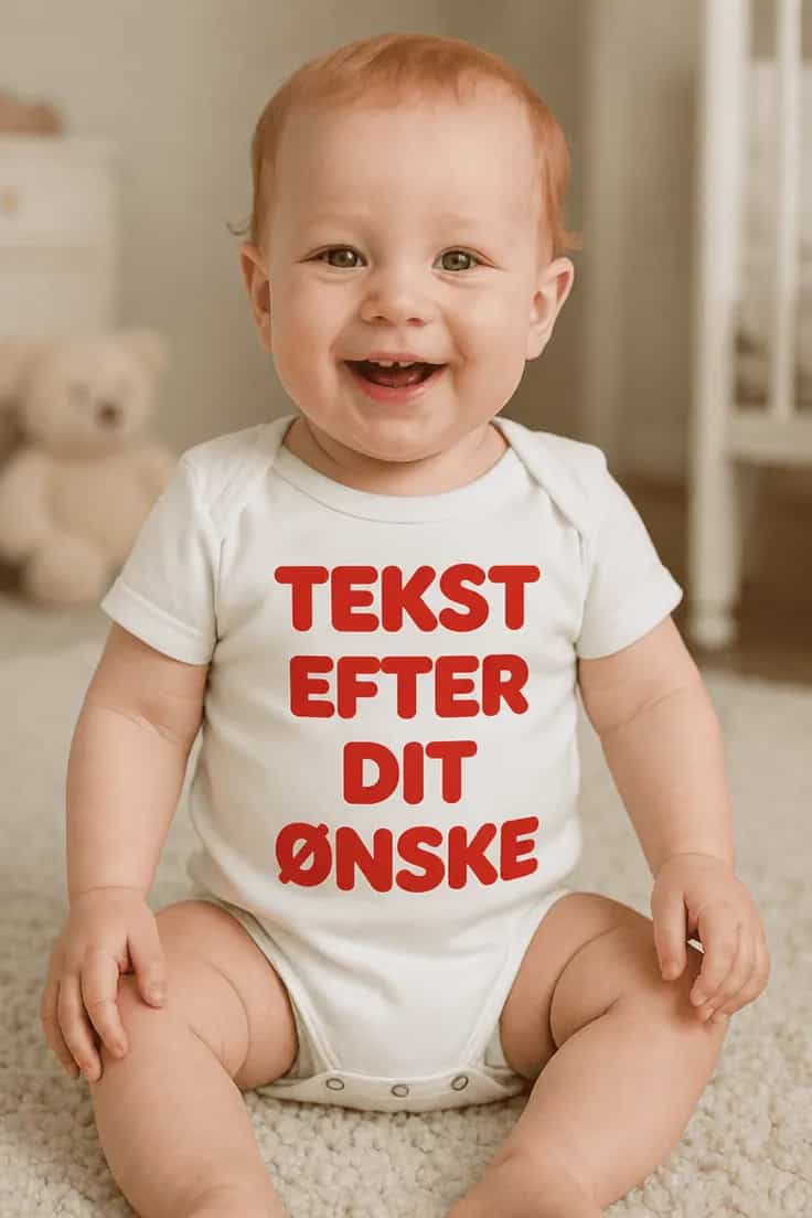 Baby-body tekst efter ønske - TEKST EFTER DIT ØNSKE