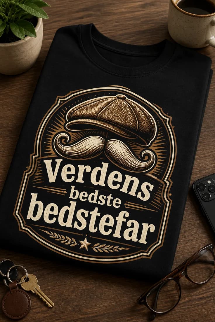 Bedstefar-T-shirt "Verdens bedste bedstefar"