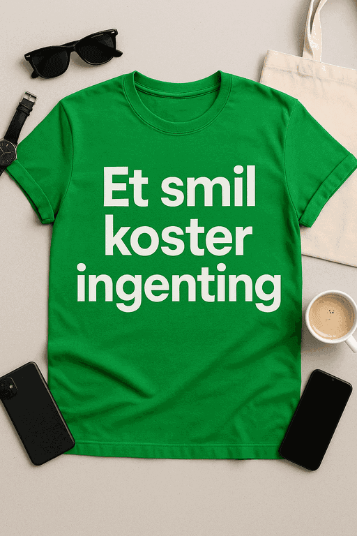 Et smil koster ingenting – T-shirt