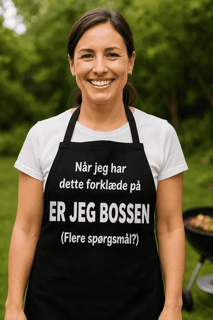 Forklæde Bossen i køkkenet – Når jeg har dette forklæde på