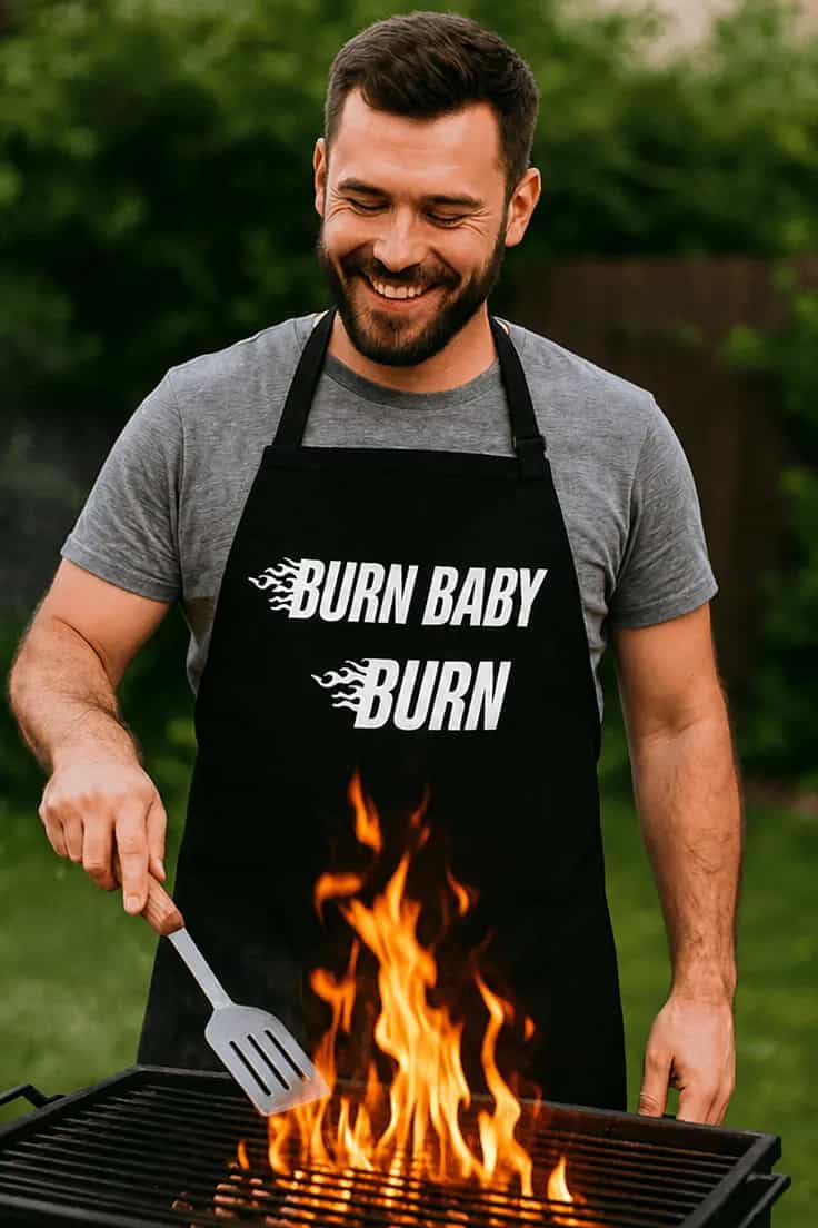 Forklæde Burn baby burn