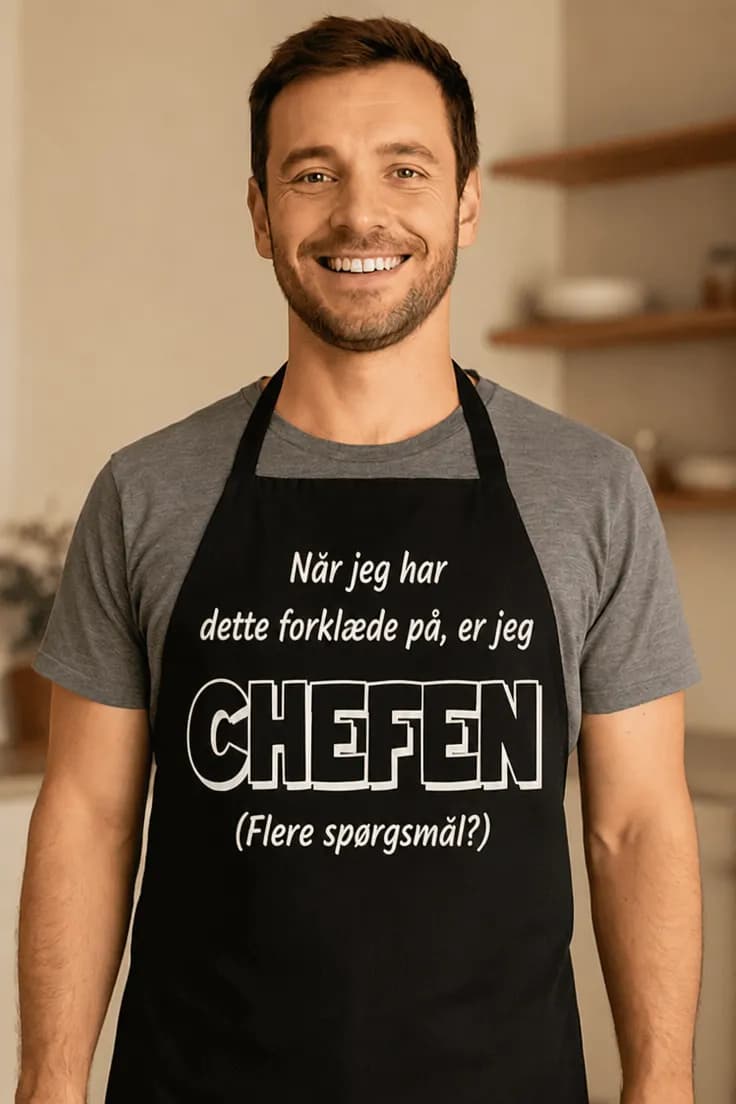 Forklæde Chefen i køkkenet – Når jeg har dette