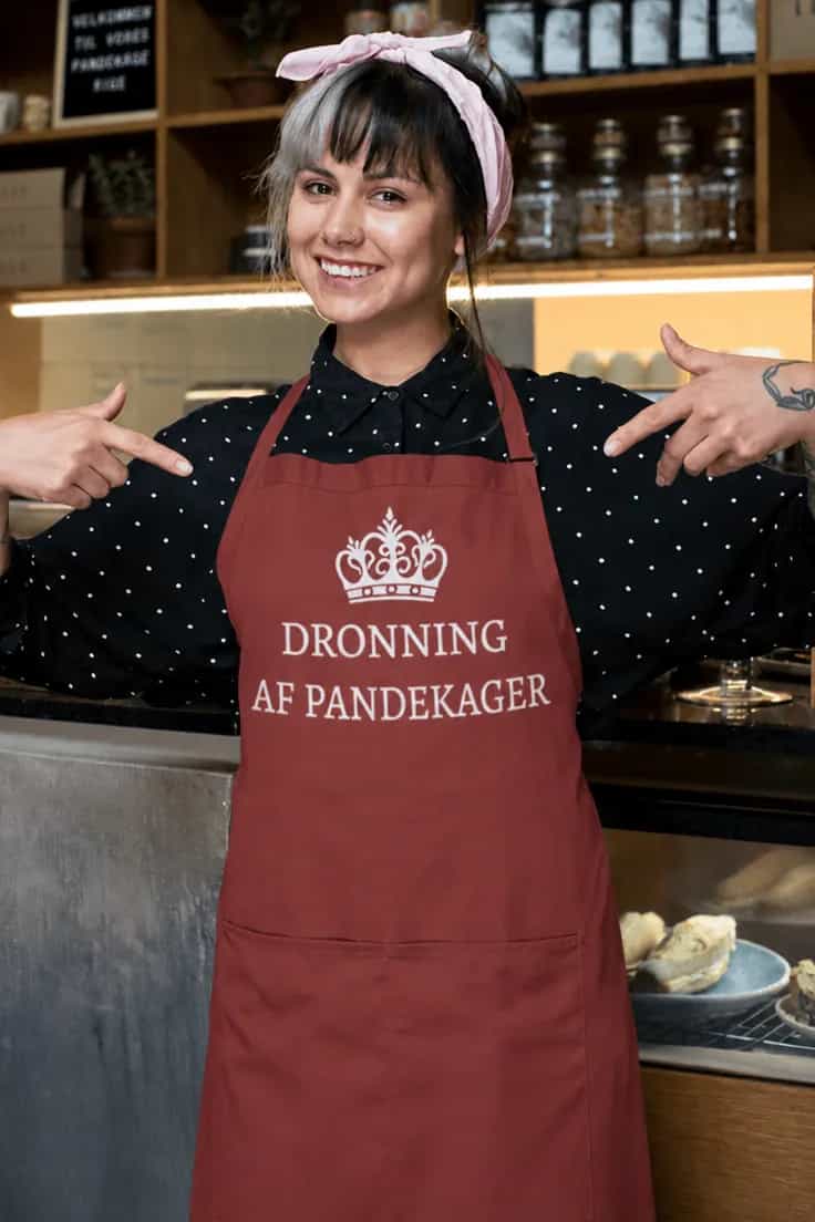 Forklæde dronning af pandekager – DRONNING AF PANDEKAGER