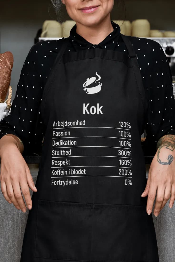 Forklæde Kok med koffein i blodet - Kok