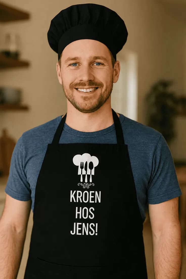 Forklæde kro med navn – KROEN HOS JENS!