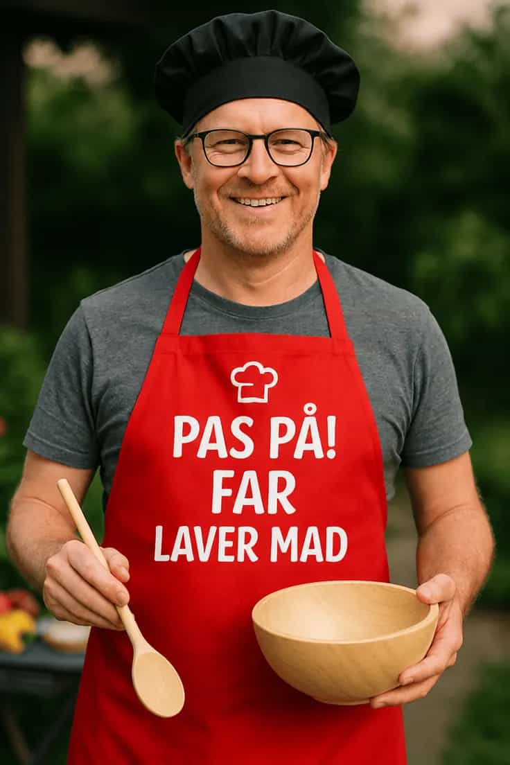 Forklæde Pas på far laver mad – PAS PÅ! FAR LAVER MAD.