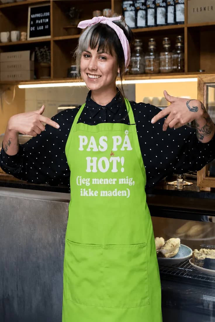 Forklæde Pas på hot - PAS PÅ HOT!