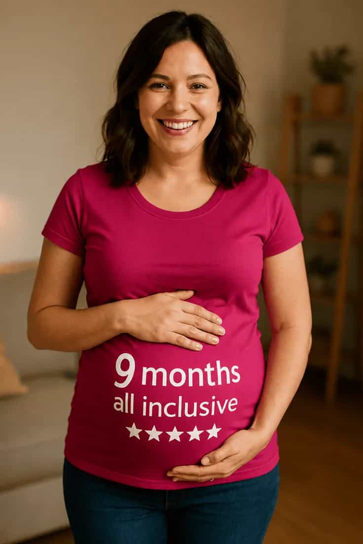 Gravid t-shirt 9 måneder all inclusive