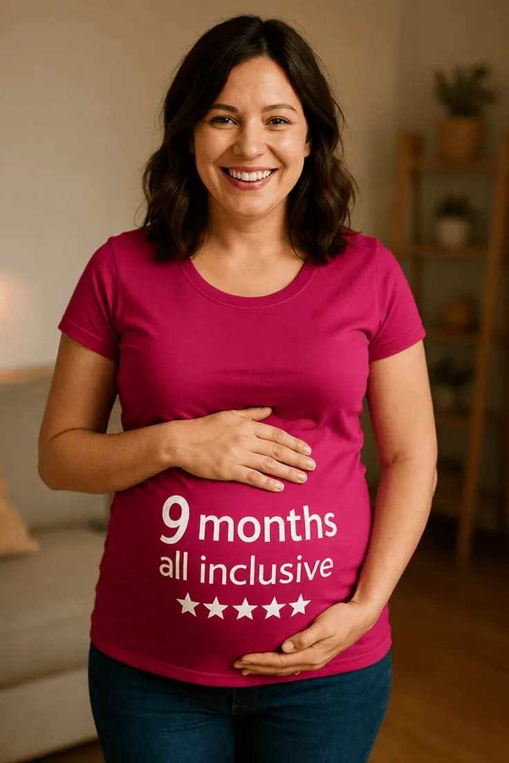 Gravid t-shirt 9 måneder all inclusive
