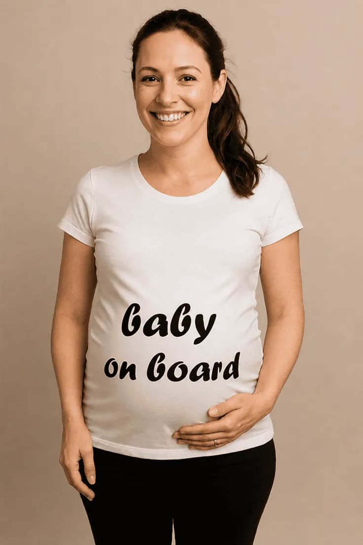 Gravid t-shirt Baby on board