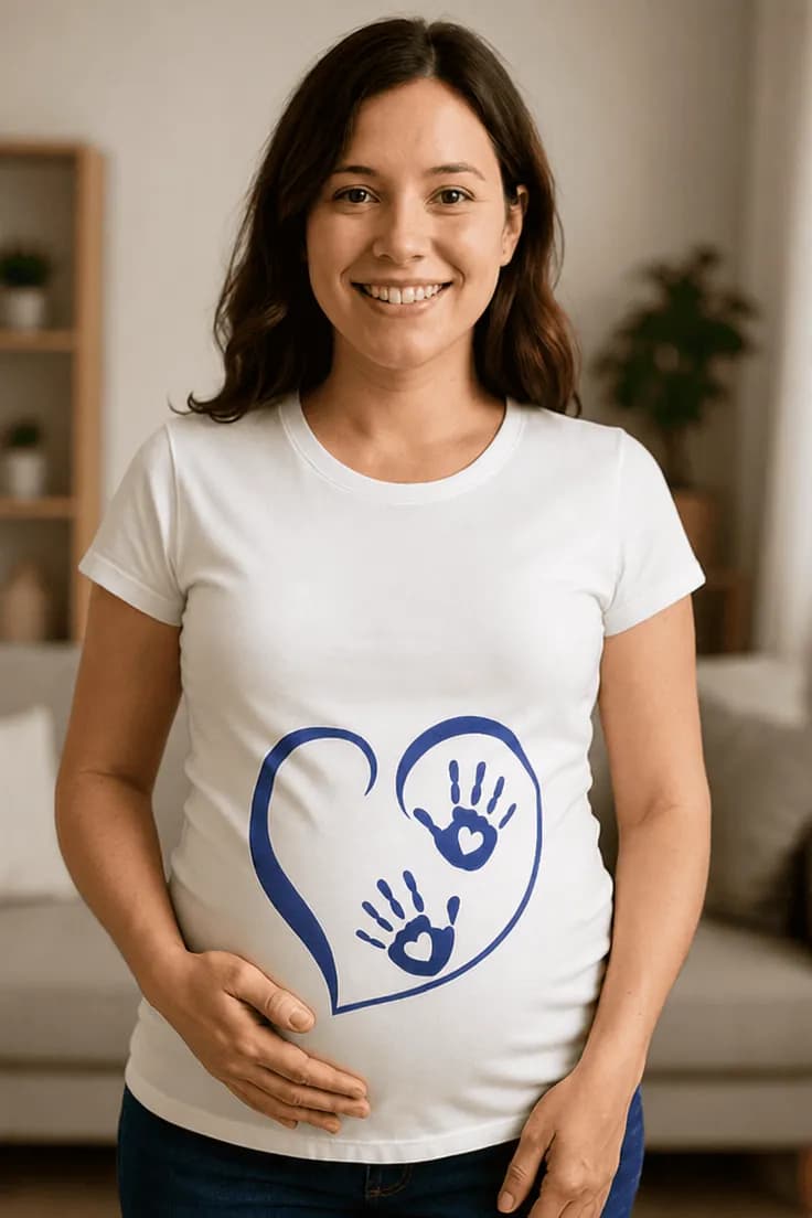 Gravid t-shirt Hjerte med hænder