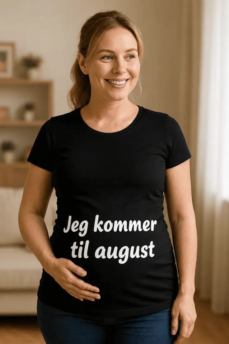 Gravid t-shirt Jeg kommer til august