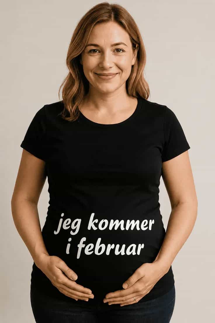 Gravid t-shirt Kommer i februar