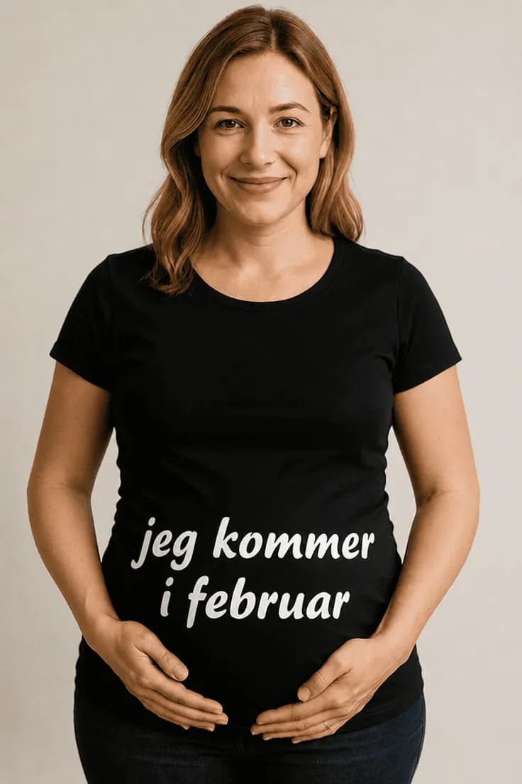 Gravid t-shirt Kommer i februar