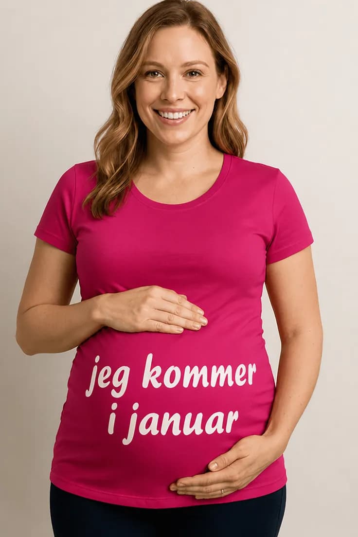 Gravid t-shirt Kommer i januar