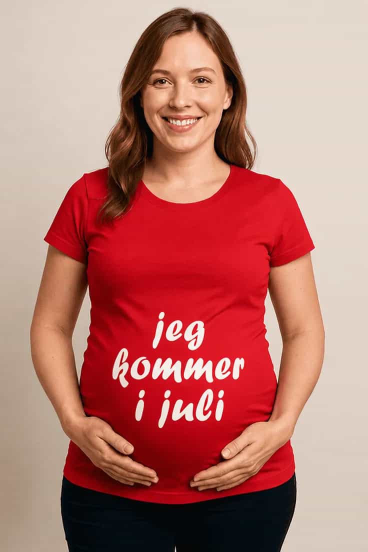 Gravid t-shirt Kommer i juli