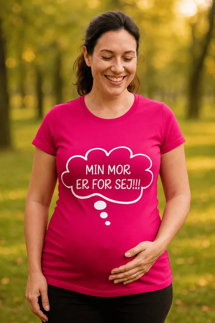 Gravid t-shirt Min mor er sej | MIN MOR ER FOR SEJ!!!