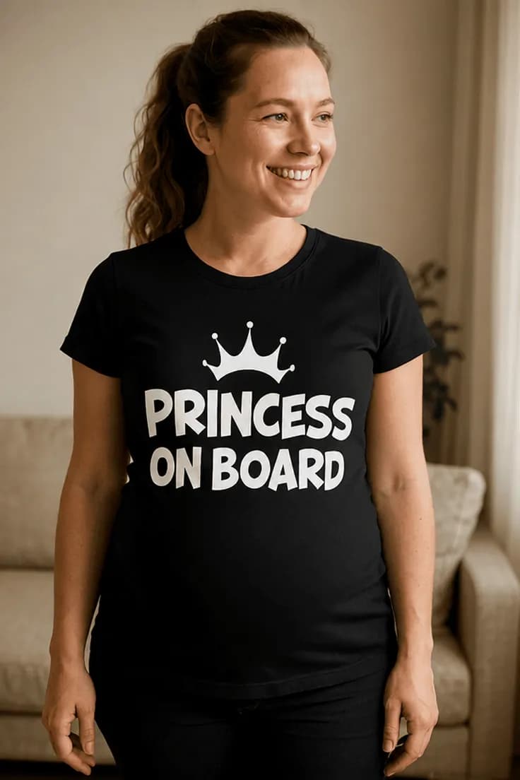 Gravid t-shirt Prinsesse ombord – PRINCESS ON BOARD