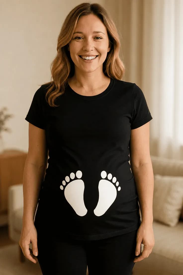 Gravid t-shirt Små fødder