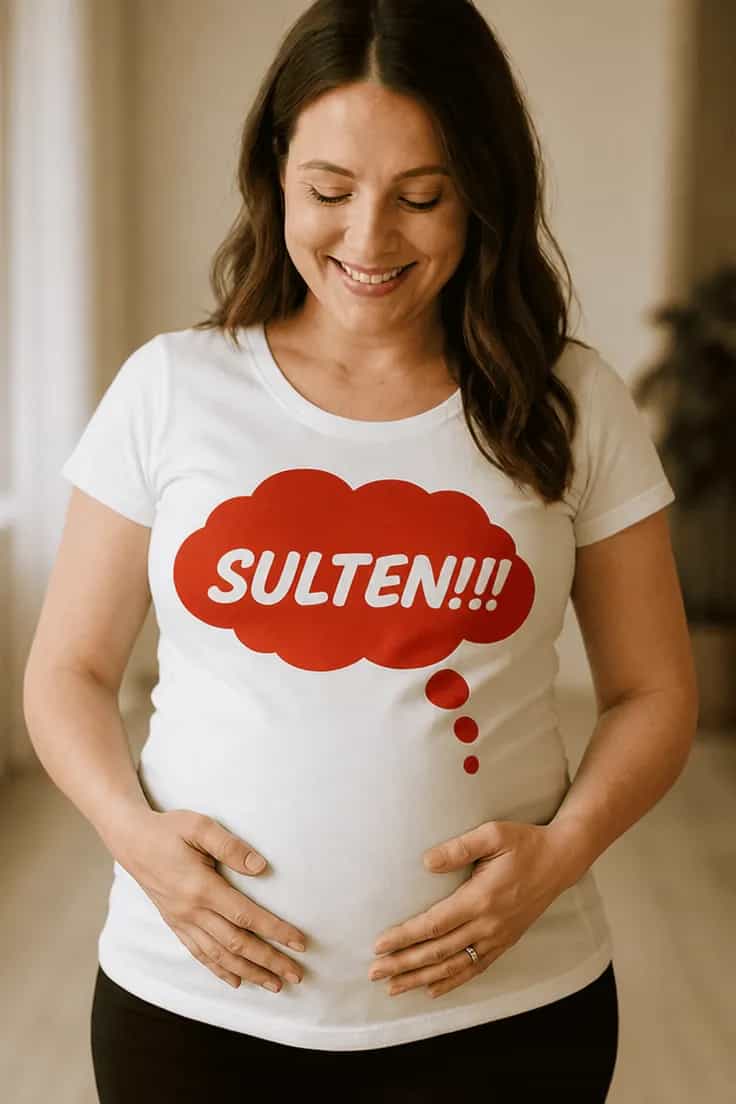 Gravid t-shirt Sulten – SULTEN!!!