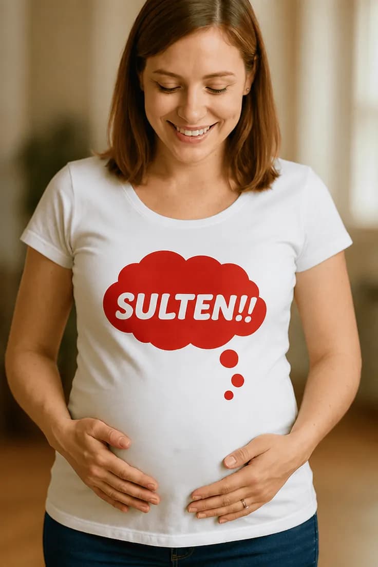 Gravid t-shirt Sulten - SULTEN!!