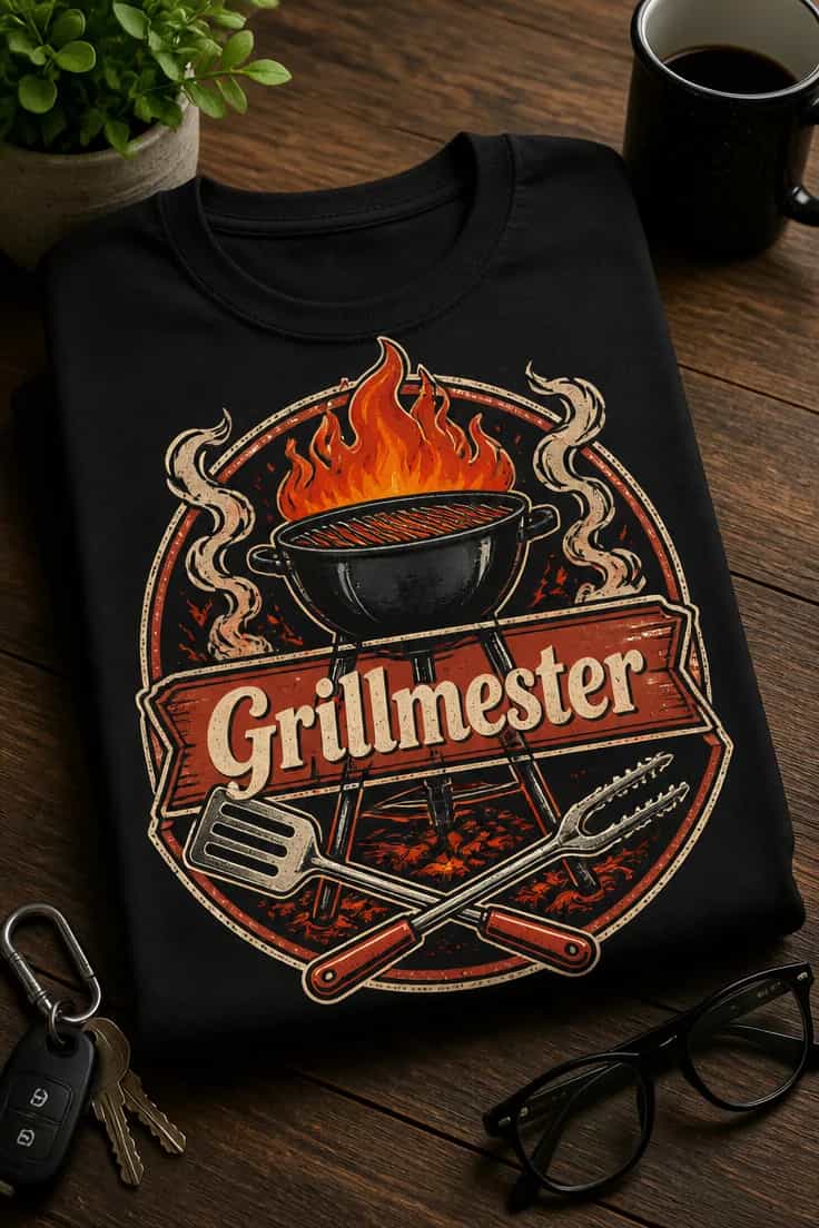 Grill-T-shirt med Grillmester