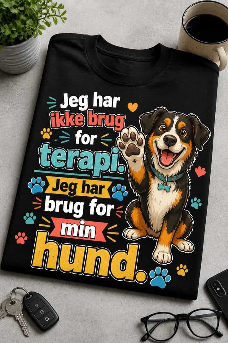 T-shirt - Jeg har ikke brug for terapi, jeg har min hund