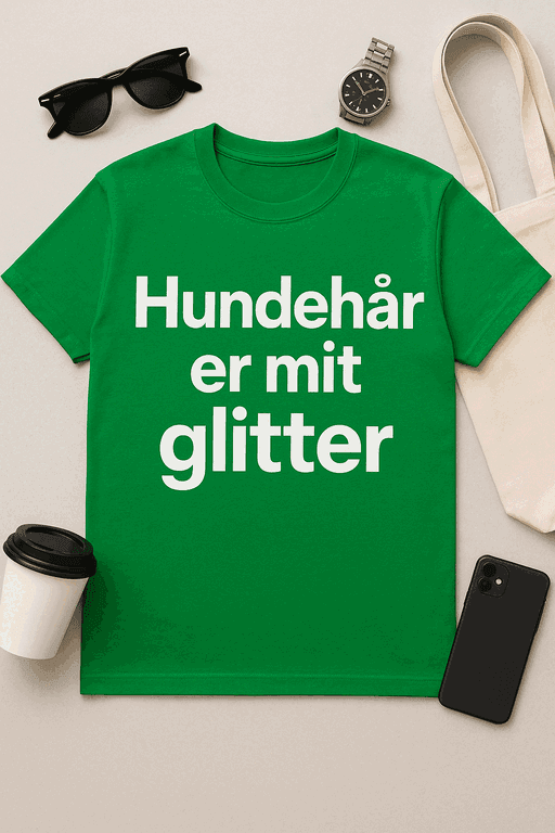 Hundehår er mit glitter T-shirt