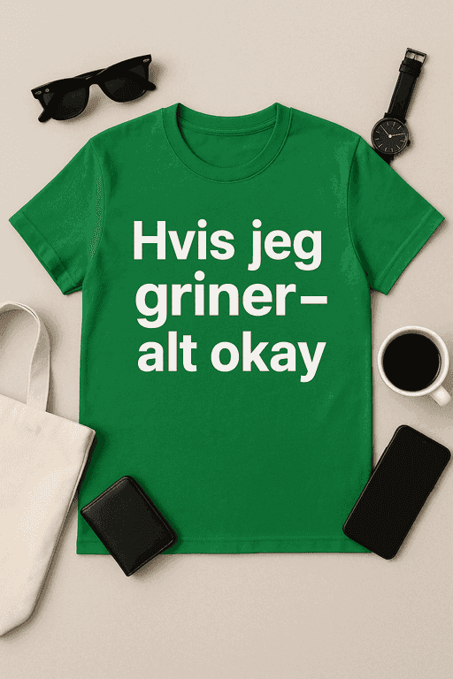 T-shirt â Hvis jeg griner, alt er okay