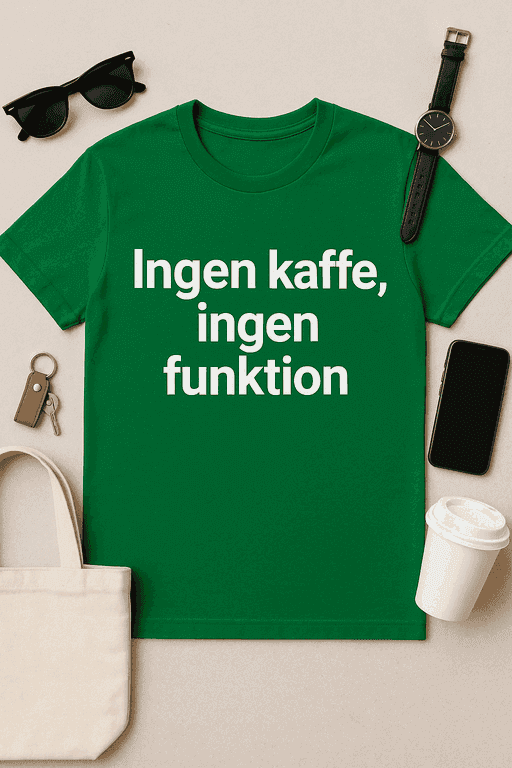 Ingen kaffe, ingen funktion - Sjov T-shirt