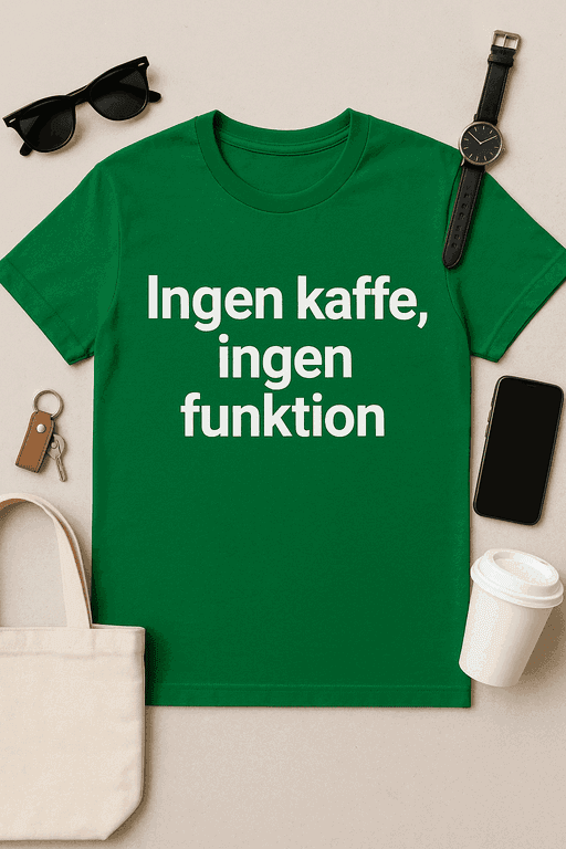 Ingen kaffe, ingen funktion - Sjov T-shirt