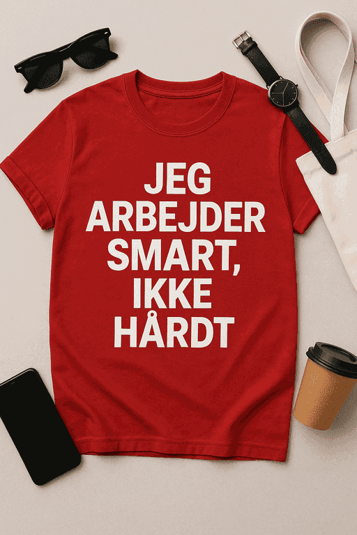 Jeg arbejder smart, ikke hĂĽrdt T-shirt